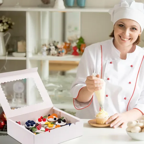Miniatura 7 de Hoewina 6 Cajas para Cupcakes - Capacidad para 12 Unidades, Recipientes para Cupcakes con Ventana, Soporte para Cupcakes de Grado Alimenticio, Fácil