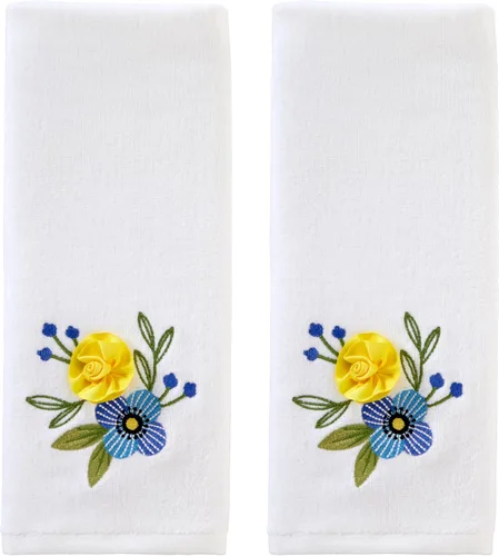 Miniatura 11 de SKL Home de Saturday Knight Ltd. Cesta de flores toalla de mano para bicicleta (paquete de 2), color blanco Bicicleta de cesta de flores