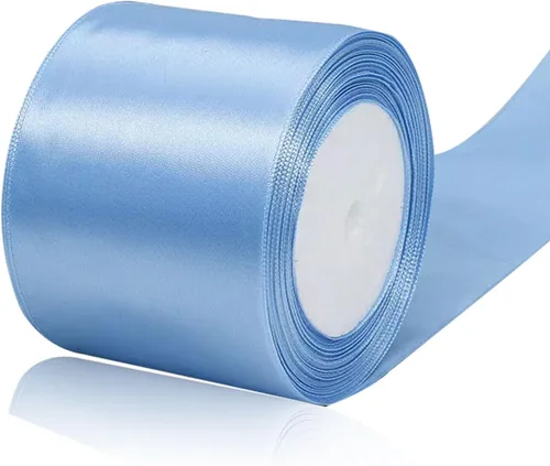 Miniatura 30 de Cinta de satén azul claro de 1-1/2 pulgadas x 25 yardas, cinta de tela de color sólido para envolver regalos, hacer lazos para el cabello, ramos