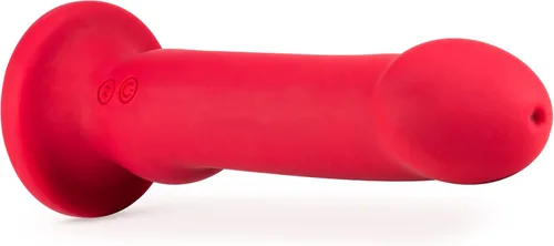 Miniatura 9 de Blush Impressions Las Vegas - Consolador vibrador pequeño de 8.25 pulgadas con ventosa - Rojo - Silicona Curvy G Spot & Anal Prostata Masajeador