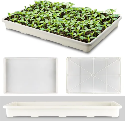 Miniatura 3 de RooTrimmer Paquete de 5 Bandejas para Vivero, Bandeja para Plantas con Capacidad de Transporte y Soporte para Macetas de 24 Celdas, Bandeja