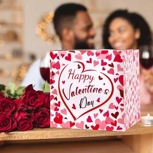Miniatura 5 de Hxezoc Caja de Tarjetas de San Valentín Recuerdos Buzón Feliz Día de San Valentín Caja de Cartón para Aula de Niños, Día de San Valentín, Baby