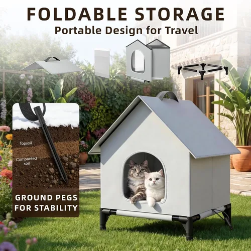 Miniatura 5 de Casa para gatos (XL, Frío)