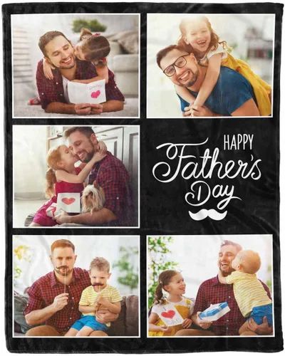 Miniatura 12 de D-Story Mantas para papá, manta de regalo personalizada de hija, manta para el Día del Padre, regalos para papá de parte de la hija, manta con fotos