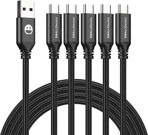 Miniatura 10 de Cable USB Tipo C CarPlay Paquete de 5 de 3 Pies, Cables Trenzados de Cargador de Coche de Carga Rápida USB Tipo A a C para 17/17 Pro/16e/16/15 Pro