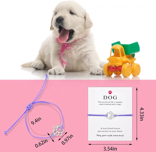 Miniatura 18 de PLwelth Pulseras de perro de cachorro para mujeres y hombres, regalos conmemorativos para amantes de las mascotas, regalos de amistad para ella, sus