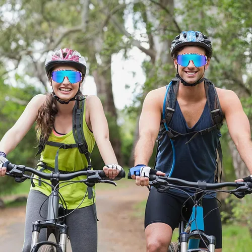 Miniatura 5 de Vipers - Lentes de sol para hombre y mujer, lentes de sol deportivos polarizados para ciclismo, pesca, correr y escalar, UV 400 Bandera azul+