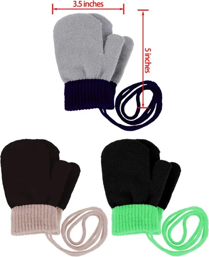 Miniatura 3 de 3 pares de guantes elásticos para niños
