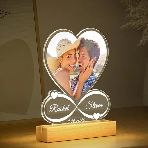 Miniatura 2 de Jkolalin Marcos de fotos personalizados con foto, marco de fotos personalizado con luz nocturna, marco de fotos personalizado, regalos de Estilo 11