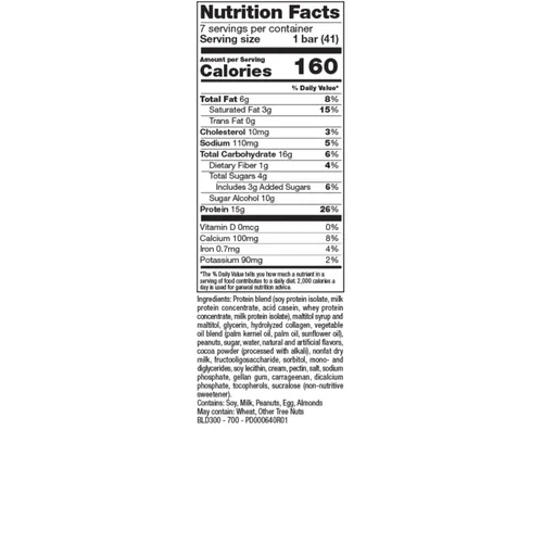 Miniatura 2 de PROTIFIT - Barra de proteína de nuez de caramelo baja en calorías, paquete de 3, alta proteína, 0.55 onzas de proteína, baja en carbohidratos, baja