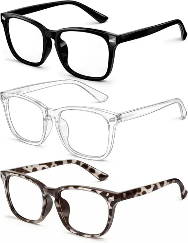 Miniatura 20 de Gafas de luz azul para niños y niñas, paquete de 2 lentes de luz azul para adolescentes y niños, anteojos falsos, anteojos para niños pequeños, de 6