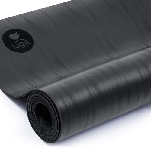IUGA Esterilla de yoga profesional antideslizante para pilates antidesgarros, respetuosa con el medio ambiente, esterilla de yoga caliente con Gris