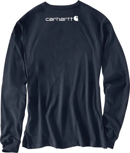 Miniatura 3 de Carhartt Camiseta resistente de manga larga con logotipo ajuste holgado para hombre