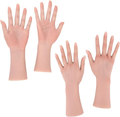 Miniatura 6 de YIQI Maniquí de mano femenina de silicona realista tamaño real modelo de mano exhibición de joyería (la mano izquierda)