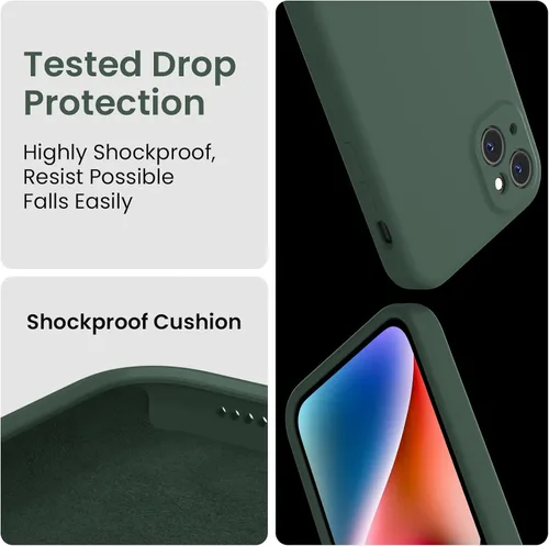 Miniatura 4 de FireNova Funda diseñada para iPhone 13, funda de silicona mejorada [protección de cámara], forro interior de microfibra antiarañazos, 6.1 pulgadas