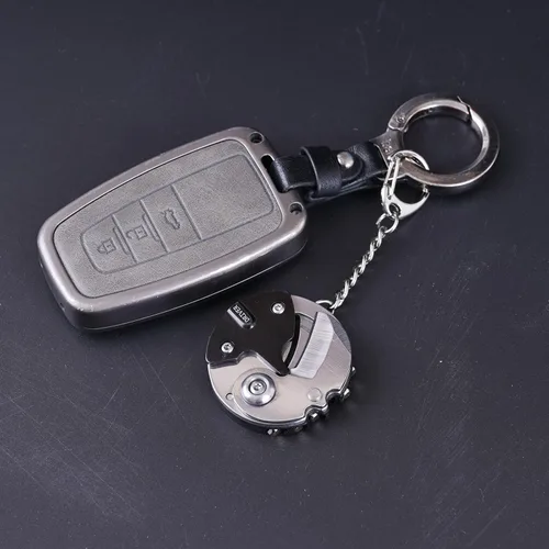 Miniatura 7 de Mini herramienta multifuncional plegable para exteriores 7 en 1 - Pequeña herramienta EDC con juego de destornilladores - colgante de bolsillo