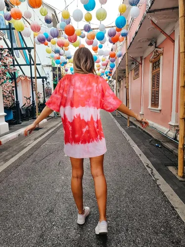 Miniatura 3 de Camisa de gran tamaño para mujer, diseño patriótico americano, cuello redondo, holgado, para el 4 de julio