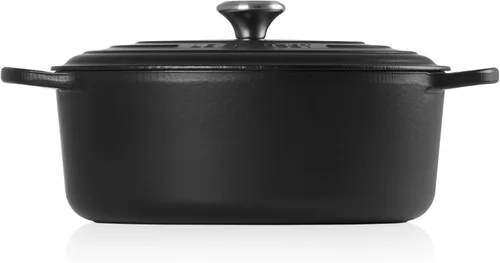 Miniatura 4 de Le Creuset - Olla holandesa ovalada de hierro fundido esmaltado, de 6.75 cuartos de galón, color regaliz