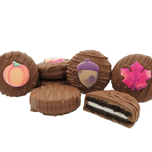 Miniatura 32 de Galletas de la marca Philadelphia Candies cubiertos por ambos lados de chocolate negro y con leche, y crema de cacahuete de la marca Nutter Butter