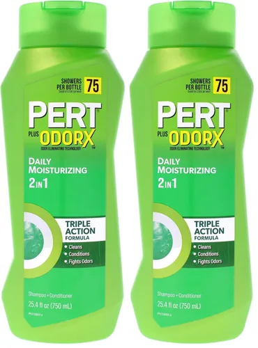 Pert Plus Champú y Acondicionador, 25.4 Fl Oz | Fórmula 2 en 1 | Limpieza Clásica | Paquete de 2