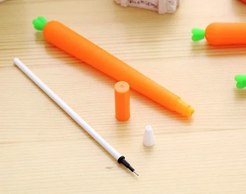 Miniatura 6 de ALIMITOPIA 12pcs Gel Pen Black Ink Zanahoria Roller Marker Pen (Carrot Styling)