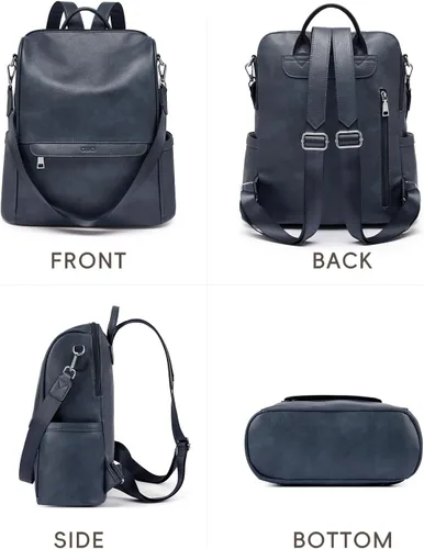 Miniatura 5 de CLUCI Mochila Bolso para Mujeres de Cuero PU Antirrobo Grande de Diseñador de Moda Bolsa de Viaje Bolsos de Hombro para Damas Purse
