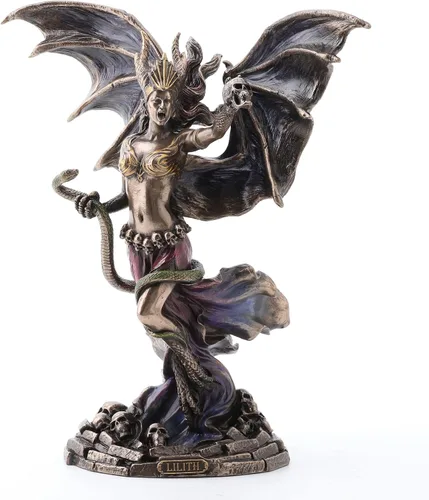 Miniatura 3 de Veronese Design 9 7/8 pulgadas Lilith la reina de Sheba Escultura de resina Acabado Bronce