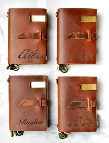 Miniatura 3 de Personalized Distressed Leather Journal by Left Coast Original