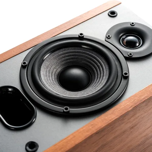 Miniatura 3 de Edifier P12 - Altavoz pasivo para estantería – Altavoces de 2 vías con soporte de pared integrado – Color madera, par – Necesita amplificador