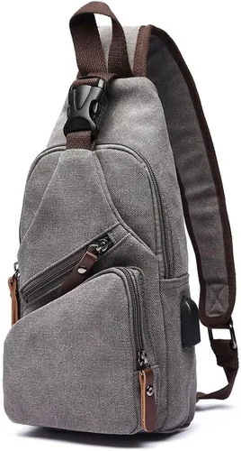 Bolsa bandolera de lona, mochila cruzada, mochila de hombro casual para hombres y mujeres, actividades al aire libre, ciclismo, senderismo, viajes,