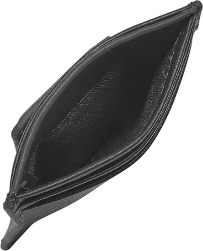 Miniatura 3 de Fossil Funda magnética minimalista de cuero para hombre con clip de dinero y bolsillo frontal Negro