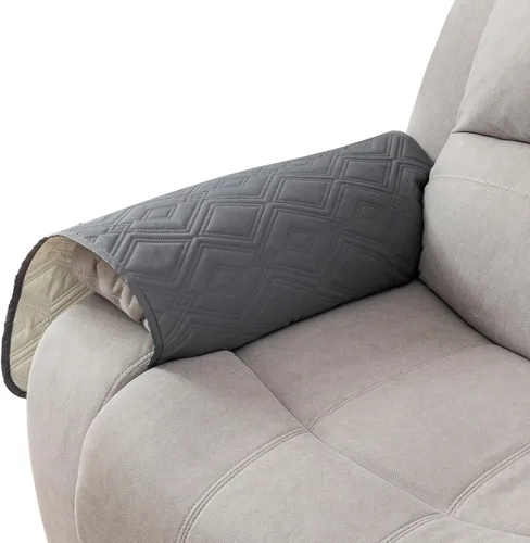 Miniatura 53 de Genina Juego de 2 Fundas de Reposabrazos para Sofá 100% Impermeables, Fundas para Reposabrazos de Sofá, Sillón, Protectores Antideslizantes