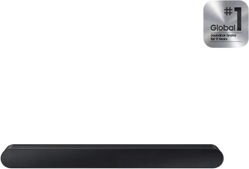 Samsung Barra de sonido, Serie B (HW-B400F), 2.0 canales con woofer incorporado, mejora de voz y modo nocturno, expansión de sonido envolvente,