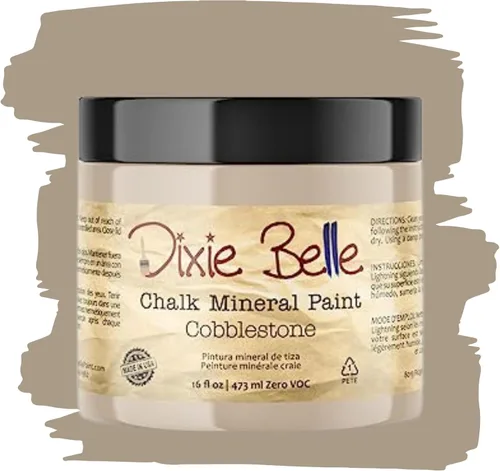 Miniatura 316 de Dixie Belle Paint Company - Pintura con acabado de tiza para muebles, color negro (Caviar), 1 galón, 128 fl oz, pintura mineral color rosa intenso