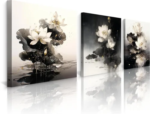 Miniatura 11 de Arte de Pared de Acuarela de Estilo Asiático Tradicional Chino Pájaro en Rama de Flor de Cerezo Roja Decoración Paisaje Floral Oriental Pintura