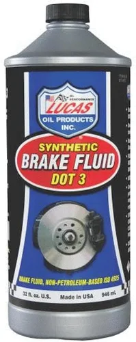 Lucas Oil 10826-12PK Dot 3 Líquido de frenos (12/32 onzas), 1 cuarto de galón, paquete de 12