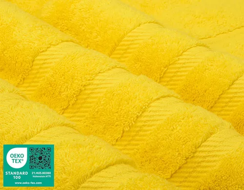 Miniatura 3 de American Soft Linen - Juego de 4 toallas, 100% de algodón turco, 27 x 54 pulgadas, tamaño extragrande, toallas para la ducha, color amarillo
