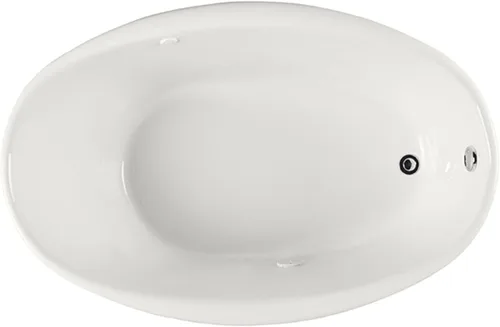 Miniatura 3 de PROFLO PFS5838 Lansford - Tina de remojo de acrílico con desagüe reversible y desbordamiento de 58 x 38 pulgadas, color blanco