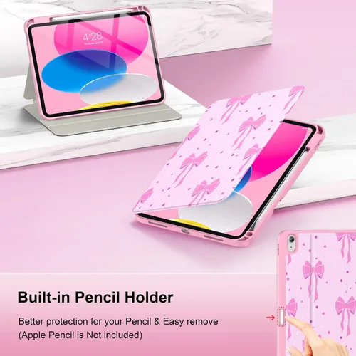 Miniatura 4 de Supveco Funda para iPad (A16) de 11ª generación de 11 pulgadas (2025), iPad de 10.9 pulgadas (2022) con soporte para lápiz, funda de alta calidad