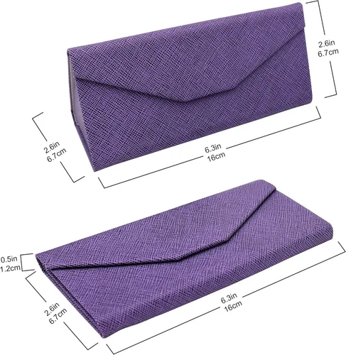 Miniatura 198 de Real Sic Funda para lentes de sol para hombres y mujeres, soporte magnético plegable para lentes de sol, inspirado en el color sólido