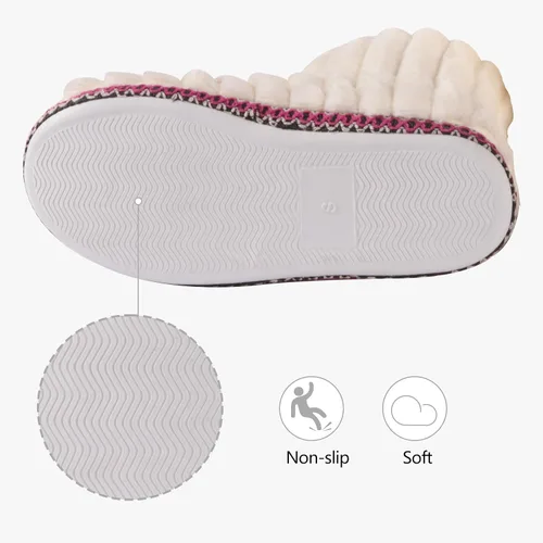 Miniatura 3 de Forfoot Pantuflas de invierno para mujer, cómodas pantuflas de forro polar para interiores y dormitorio, pantuflas de tobillo mullidas