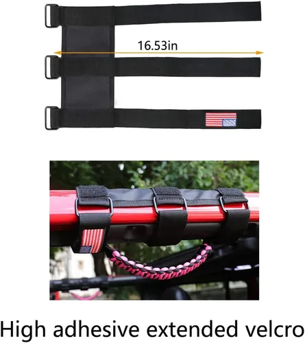 Miniatura 6 de 2 asas de agarre para barra antivuelco, mango de agarre de paracaídas para Jeep Wrangler YJ TJ JK JL y Gladiator JT 1955-2022 UTV ATV, apto