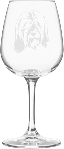 Miniatura 251 de Copa de vino de 12.75 onzas con diseño de perro grabado