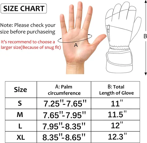 Miniatura 6 de Solaris Guantes de esquí impermeables para hombres y mujeres, guantes de invierno cálidos y acogedores 3M Thinsulate con media máscara de esquí