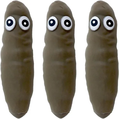 Miniatura 7 de Paquete de 3 Juguetes Novedosos Divertidos Elásticos Sensoriales para Aliviar el Estrés con Forma de Caca, Broma Engañosa Fidget para Ansiedad