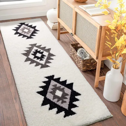 Miniatura 13 de DEXDE Alfombras de Baño Bohemias Marroquíes Alfombra de Baño 20x32 Pulgadas - Tapete de Baño Geométrico Antideslizante, Beige Crema Lavable a