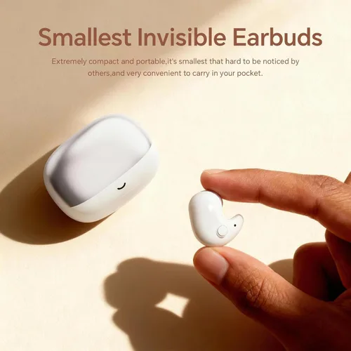 Miniatura 4 de Xmenha Auriculares para dormir, mini auriculares planos invisibles para dormir de lado, cómodos de perfil bajo, pequeños, discretos, micro ocultos