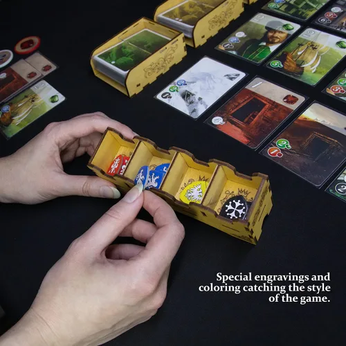 Miniatura 3 de SMONEX Organizador de juegos de mesa compatible con todos los juegos de mesa Splendor Expansion – Inserto organizador adecuado para esplendor hecho