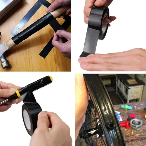 Miniatura 7 de Mini Cinta Adhesiva para Conductos, 1" x 10 yardas Tamaño de Viaje Cinta Adhesiva para Conductos Paquete de 2, Rollo Pequeño, Impermeable, Kit