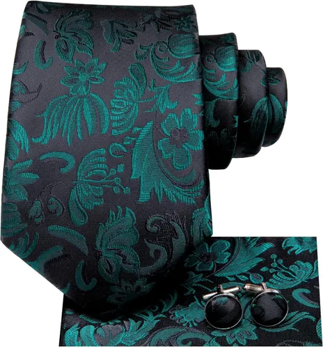 Miniatura 159 de Dubulle Corbata tejida de cachemira para hombre y gemelos de pañuelo para hombre, conjunto de gemelos para boda formal y negocios